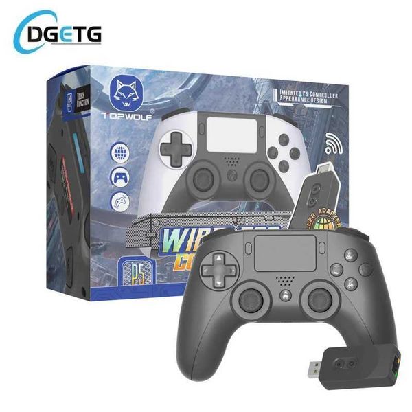 Controladores de jogo Joysticks PlayStation 5 PC Board Board Vibração Conexão sem costura com o adaptador 2.4G J240507