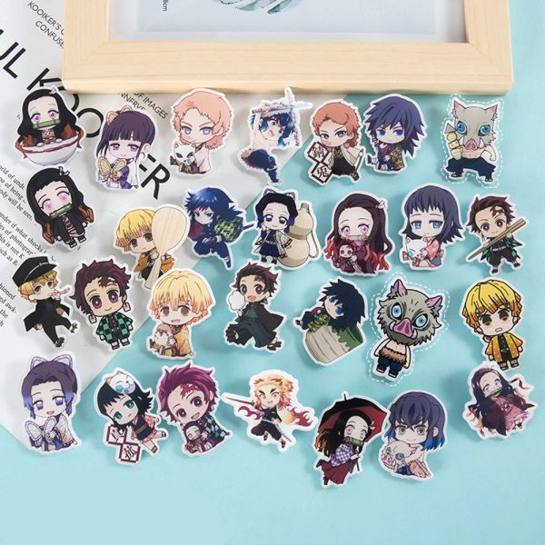 Miniaturas 50pcs 30 estilos misturam personagens de desenhos animados do Japão Anime menino menina plana planar resina cabochon artesanato enfeites decoração