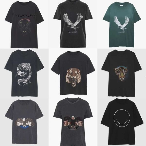 Anine Binge Tshirt Pamuk Yuvarlak Boyun Tişört Leter Çizim Baskılı Siyah Kısa Kollu Kadın Tasarımcı T-Shirt Üstler 544 6332