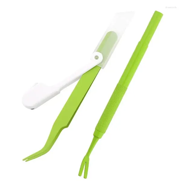 Dog Apparel 2pcs removedor de pulgas tick tick tweezer puxar gato de gato de gato acessórios de ácaros extrator para higiene