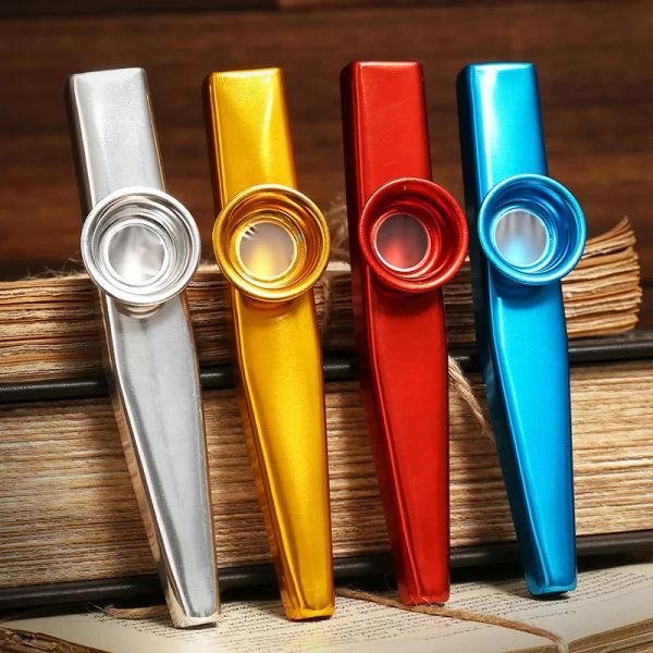 Strumenti Kazoo Metal Lightweight Portable per per principianti Flauto Strumento Amanti Musica Strument Wood Design Simple Design Lightweight Kazoo