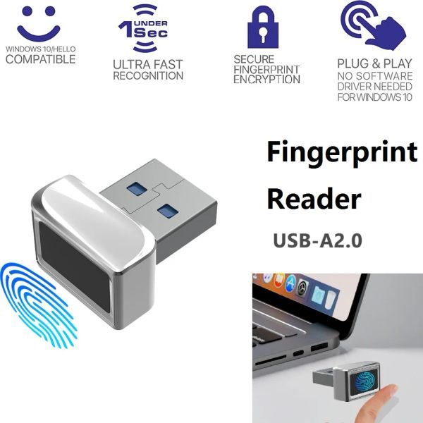 Scanner U6/U7 USB Fingerprint Reader Module in lega di zinco Mini scanner biometrici Paradlock Safe Multilingue Conveniente Funzionamento per laptop