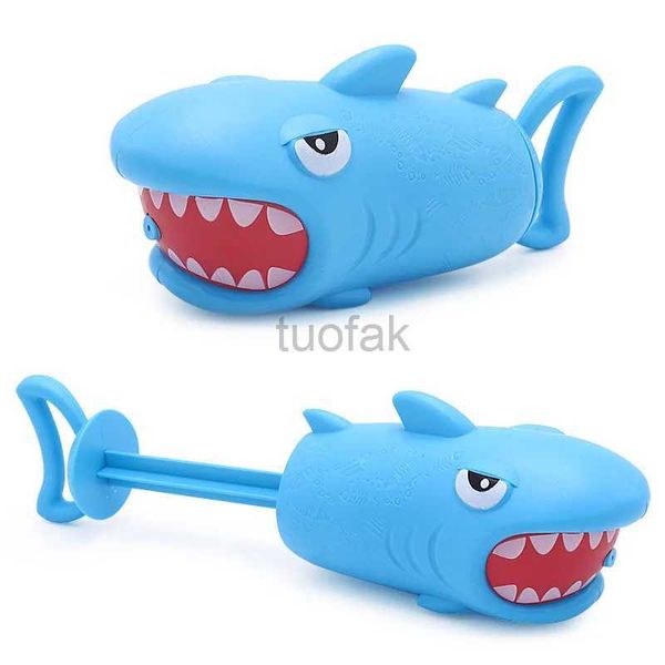 Banyo oyuncakları sevimli hayvan köpekbalığı domuz püskürtme su tabancası bebek çocuklar için banyo plaj yüzme havuzu su silah oyuncakları D240507