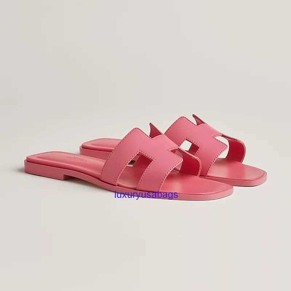 Designer Hot Womens Oran Flat Sandals con logo H Refined francese Stile di semplicità popolare con le pannelli classici di moda da donna in estate must-have 0l8g