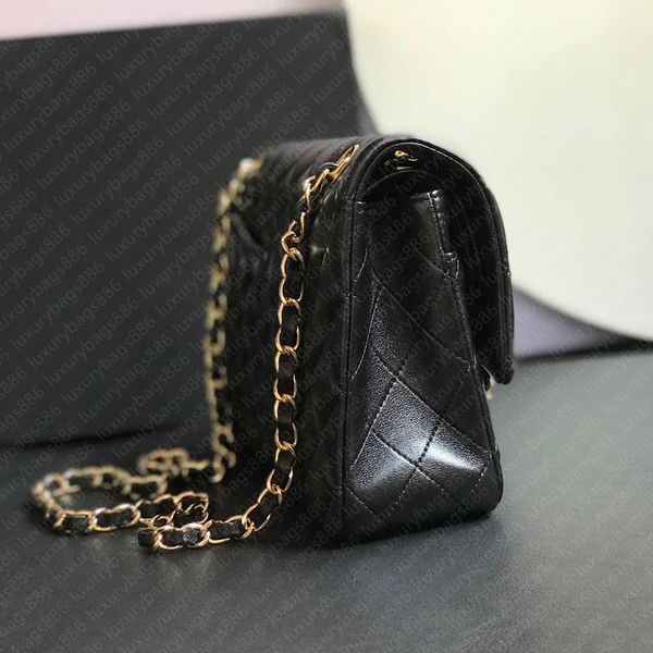 Designer Handtaschen Schulterkettenbeutel Kupplung Klappe Totes Taschen Brieftasche Scheck Velours Gewinde Geldbörse Doppelbuchstaben Solid Hader Taille Square Stripes Frauen Lambskin Handtaschen Handtaschen