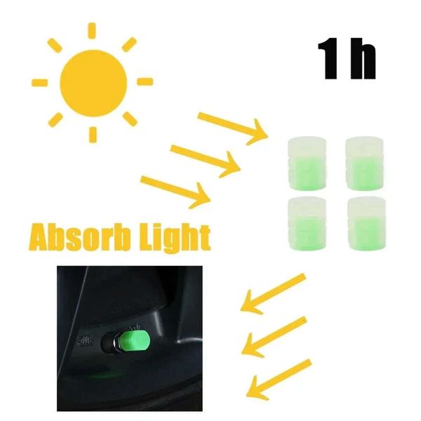 Aggiorna 4 pezzi di pneumatici tappi per stelo vae coprono accessori luminosi universali ABS colorato per moto per auto