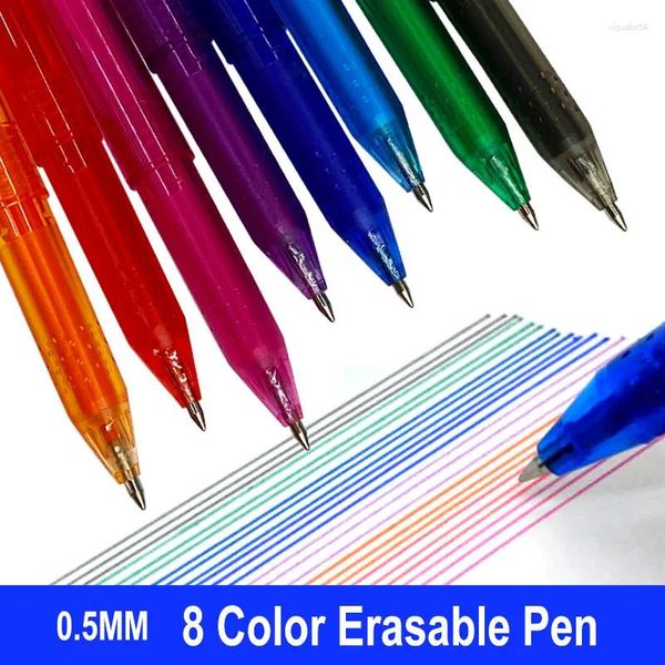 Set di penna gel cancellabile set da 0,5 mm per la punta di cartoleria scolastica di cartoleria per scrittura manico di disegno