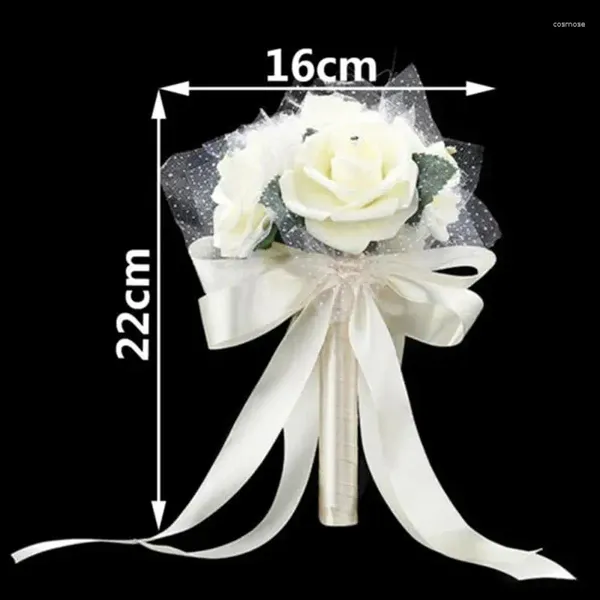 Flores decorativas Amazon Damas de honra Flores Criança segurando espuma Seis cabeças Casamento de noiva