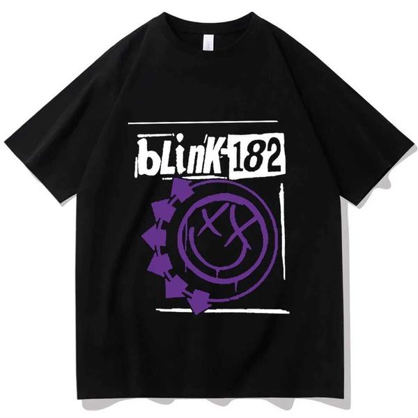 Herren-T-Shirts 2024 Männer Frauen Band Blink Sonnenblume 182 T-Shirt-Waren lässig 100% Baumwolle Kurzes Slve T-Shirt Tops Plus Size T240506