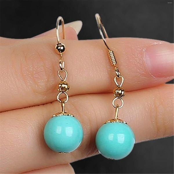 Brincos de balanço um par de gemos de pedra preciosa de pedra de 18k GOOK DIY DIY EAR EAR EARDIÁRIO DIÁRIO MODEMENTO MODEM