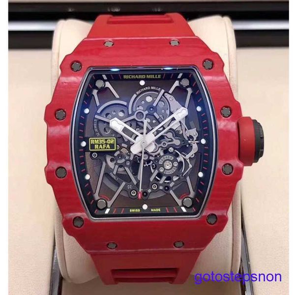 RM Tourbillon Armband Uhr RM35-02 Kollektion RM3502 NTPT Red Devil Limited Edition Herren Mode Freizeitsport Mechanical Uhr