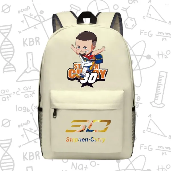 Backpack Bag School School Cartoon Basketball Star Y2K Student School Student de grande capacidade Homens para crianças viajam para adolescentes mochilas