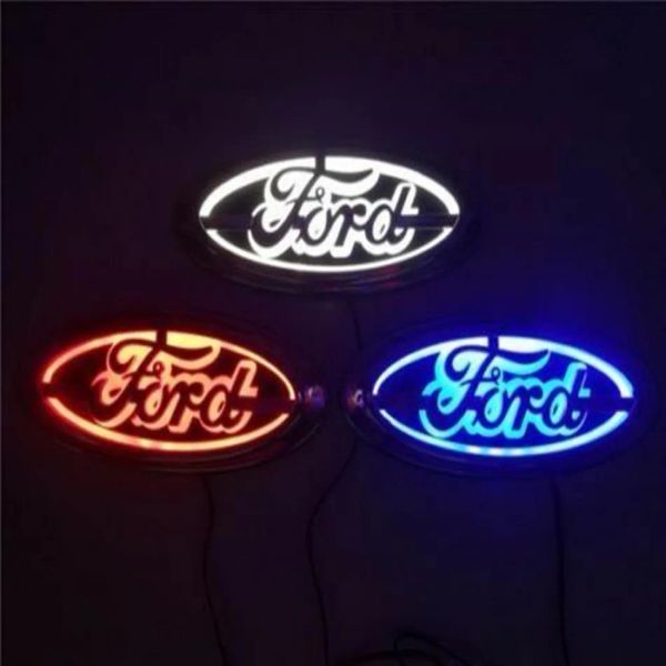 Badge 5D LED LOGO LOGO LOGO LUMINE PER FORD FOCUS MONDEO KUGA AUTO BADGE LIGHT240L