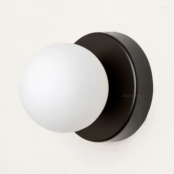 Duvar lambası Nordic LED Cam Minimalist G9 Base Orb Sconce Yatak Odası Çalışma Koridor Merdiven Koridor Koridoru Giriş Ev Dekoru Aydınlatma