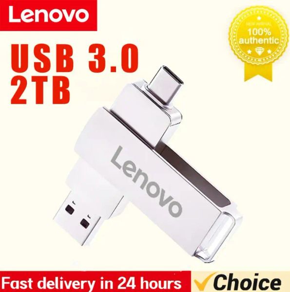 Adaptör Lenovo USB 3.0 Flash Sürücü Otg Kalem Sürücüsü 2TB 1TB 512GB 256GB 128GB USB Stick Pendrive USB Y TIPO C ÜCRETSİZ Nakliye