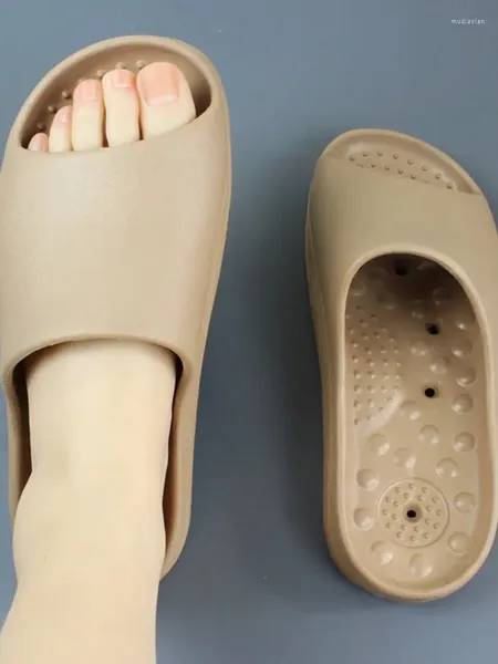 Pantofole spesse bagno anticomano alevato per massaggio femminile in estate perdite d'acqua asciugatura rapida scavalcata el