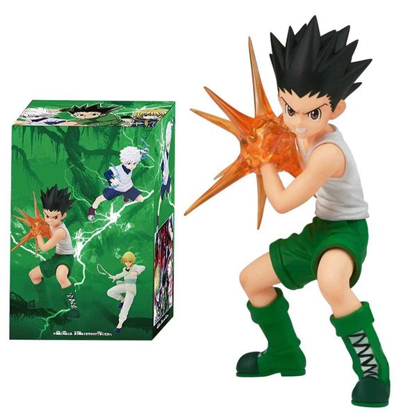 Figuras de brinquedo de ação 15 cm Hunter x Hunter Gon Freecss Anime Figura Killua Zoldyck Ação Figura Kurapika Adulto colecionável Modelo Toys de boneca de boneca