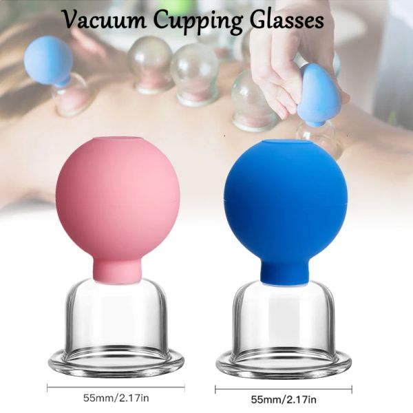 Produkte Vakuum Schröpfen Gläser Masssager Körperbecher Gesichtshauthebeetherapie Massage für Gesicht Anti -Cellulite -Körperschleiftglas
