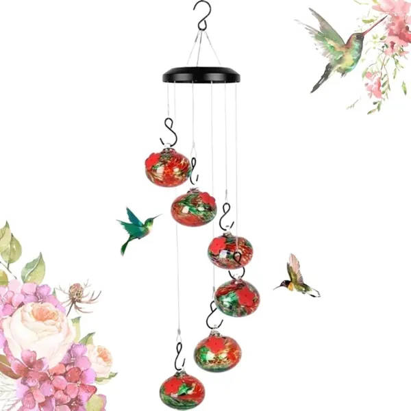 Altre forniture per uccelli Affascinanti campanelli del vento colibrì alimentatori al di fuori degli uccelli alimentari per alimentari decorazioni da giardino per la visione