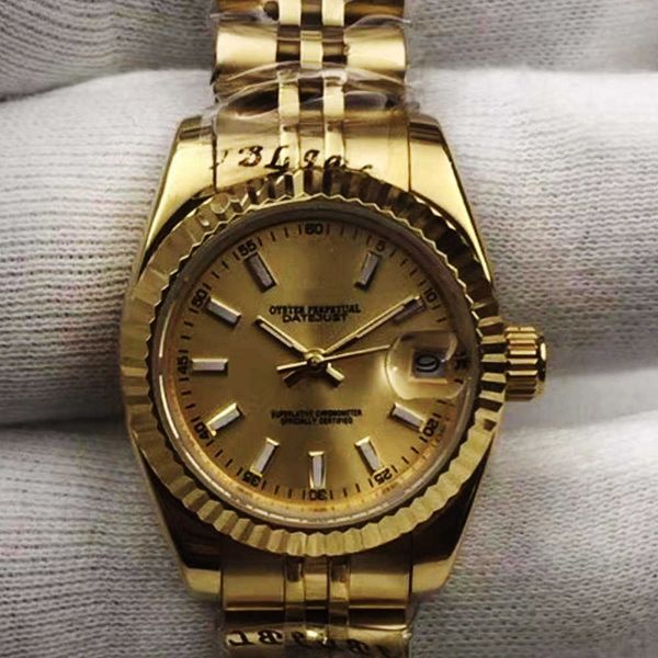 Designer Watch Reloj Uhren AAA Automatische mechanische Uhr Laojia Frauen Zahn Gold Nacht Glühen vollautomatische mechanische Uhr Mechanische Uhr E2YF