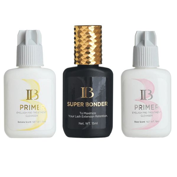 Cílios I Beauty Primer colecionar Super Bonder Fixing Agent Extension Clea Clear Primer Cleanser ib Banana Rose Scent