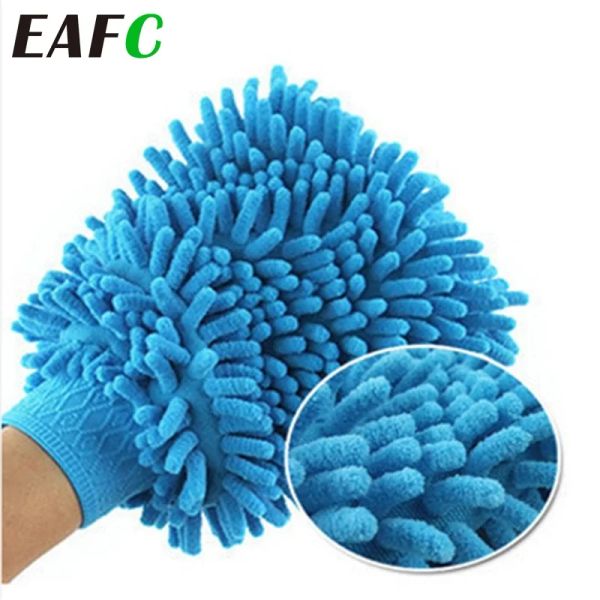 Handschuhe EAFC 1PCS Car Wash Chenille Mikrofaser Autowaschhandschuh STOHME Weichgitter -Rückenreinigungswerkzeuge Auto -Acessories Auto Details