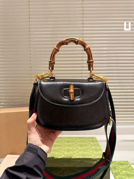 En kaliteli Orijinal Cowhide Uçak Kılıfı Bambu Çanta Küçük Bronz Ayna Crossbody Çanta Omuz Çantası Moda Tasarımcısı Cep Telefon Çantası Kadın Çantası Kutu