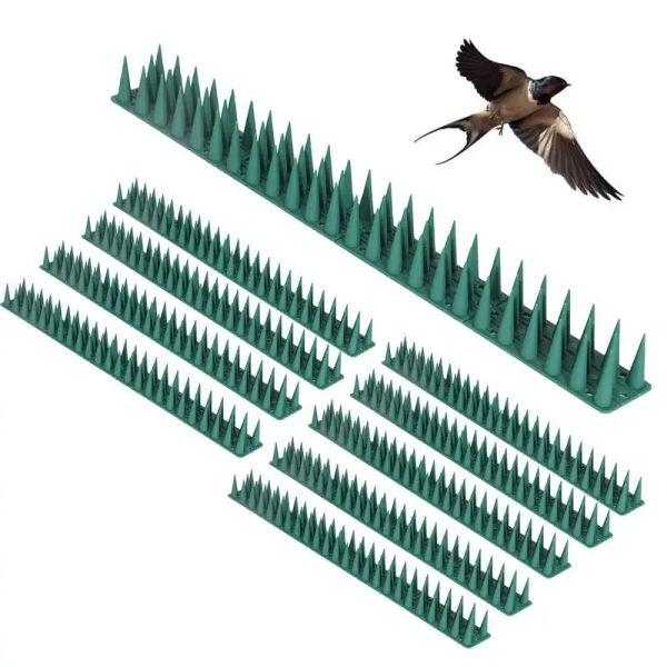 Trappole 10pc in plastica piccioni di pugnalata anti -stab e uccelli spaventosi controllano anticot antitheft recinzione murale repellente per uccelli per uccelli