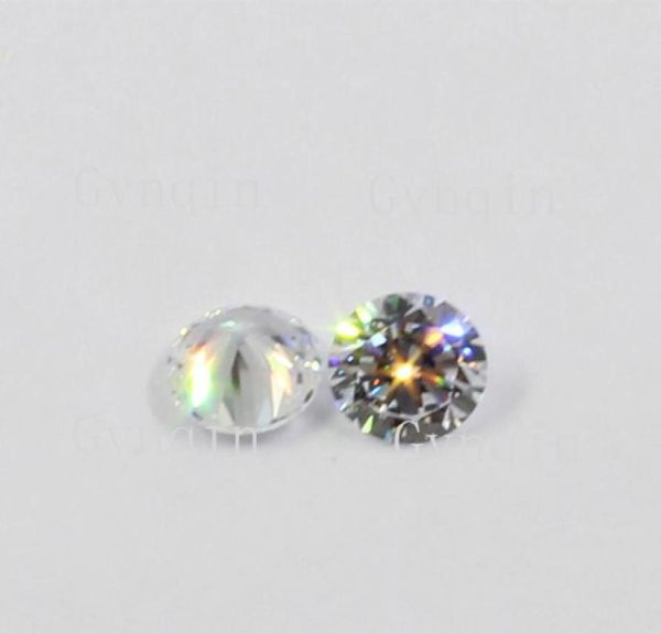 10pcslot 3mm75mm Cubic Zirconia Corte diamante simulado redondo Stones CZ solto8127832