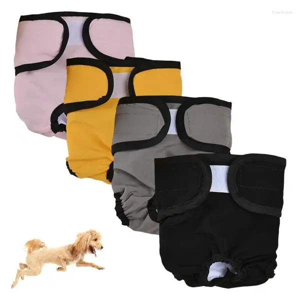 Pannolini femminili abbigliamento per cani per pannolino riutilizzabile lavabile da 4 pezzi di calore con mutandine per animali domestici di design regolabile