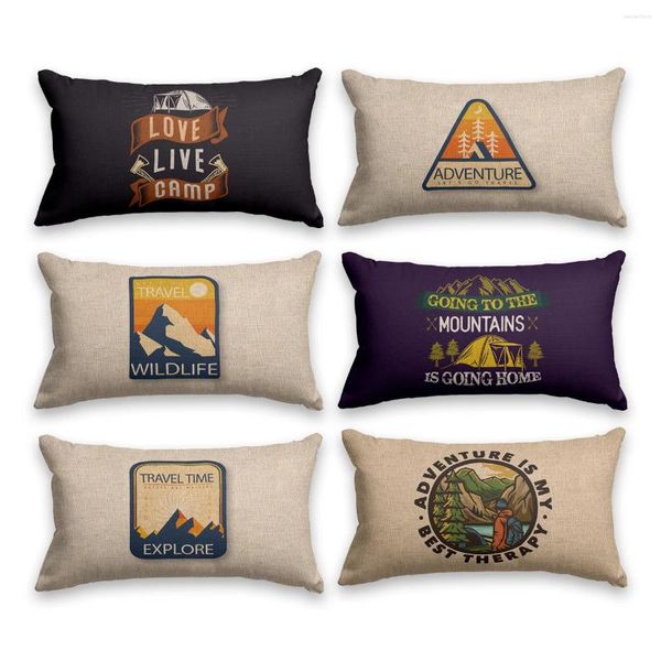 Pillow Sunset Love Camping Capas ao ar livre Decorativa 30x50 Life Cober para o quarto da sala do quarto jardim