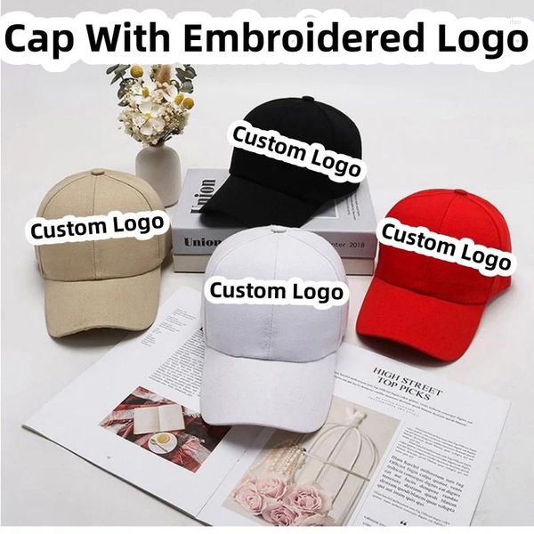 Ball Caps Logo Custom Causal Baseball Cap Father Day Regalo per la festa Design fai -da -te Travel Outdoor Unisex Estate Estate Cappello ricamato