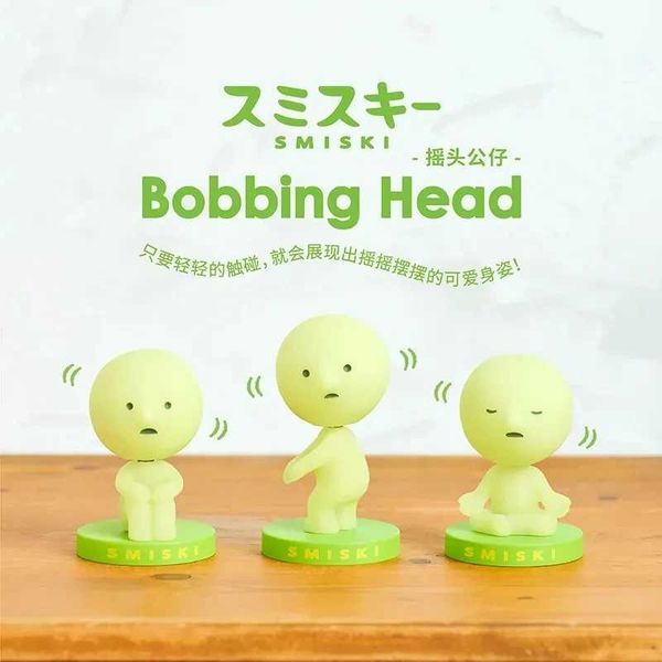 Слепая коробка Smiski Bobbing Head Series Kawaii фигура Smiski Zip Anime фигуры милые светящиеся модели кукол Столл Столк
