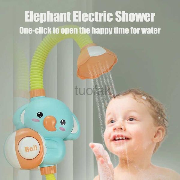 Badespielzeug elektrische Elefanten Duschspielzeug Kinder Baby Bad Sprühwasser Wasserhahn außerhalb der Badewanne Sprinkler Strong Saugnapf D240507