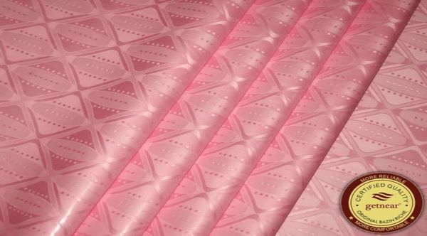 Alta qualidade Guiné Brocade Bazin Riche Fabric 10yardsBag Pink cor Nice Design Design Africano Fabric Shadda Damasco semelhante a 10333268