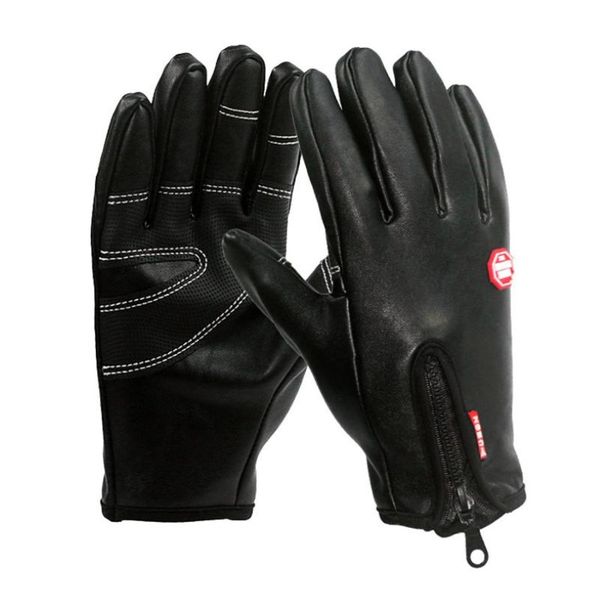 Guanti sportivi touch screen in pelle PU Grucciole invernale esterno Glove per la pesca per il fitness ESCRISIO RUNDARE MOTORE 259B 259B