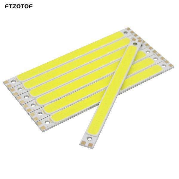 LED şeritler ftzotof LED 12V DC 120x10mm COB 10W Şerit Ampul Çalışma Masa Lambası DIY Ev Işıkları Mavi Kırmızı Yeşil Sıcak Soğuk Beyaz 12cm Bar ll