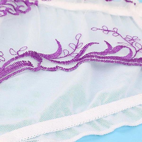 Frauenhöfen Frauen Sheer Slips Ultra-dünner Spitzenunterwäsche durchsichtige Dessous-Knicker durch atmungsaktive Unterhosen