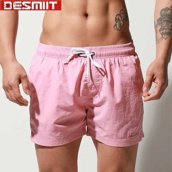 Roupas de banho masculinas Desmiit Swimwear Shorts Men Swimsuit Hot Swim Swim Turnks para Man Briefs Nylon Beach Ternos de banho 2023 SUMPLO SUMPLE