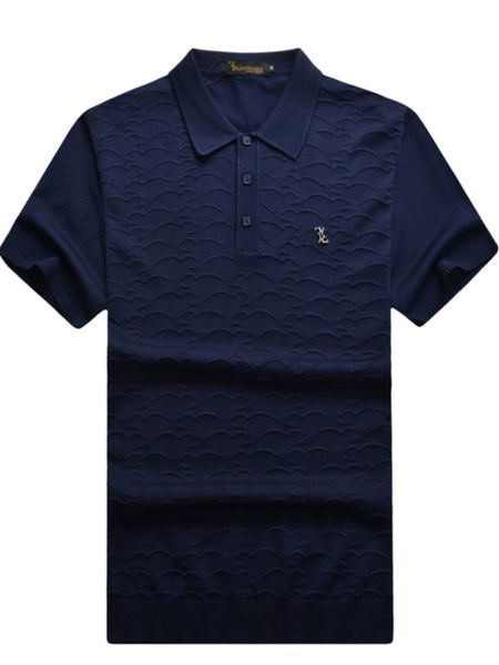 Mens Polos de verão bilionário de manga curta Camisas de seda italiana Couture