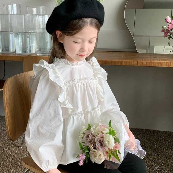 Девушка платья детская рубашка для девочек детская осень с длинным рукавом принцесса корейская малыша для девочек-джинсы весна