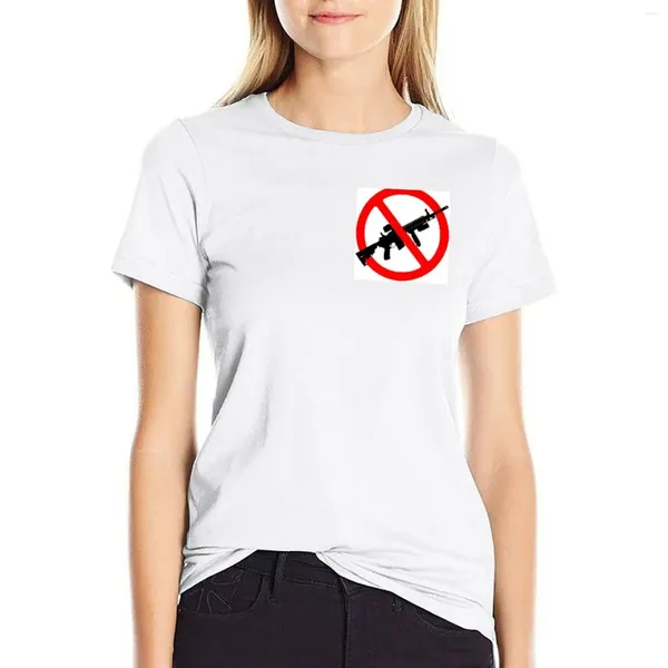 Женские половые футболка против AR-15 аниме-одежда хиппи корейская мода футболки для женщин графики