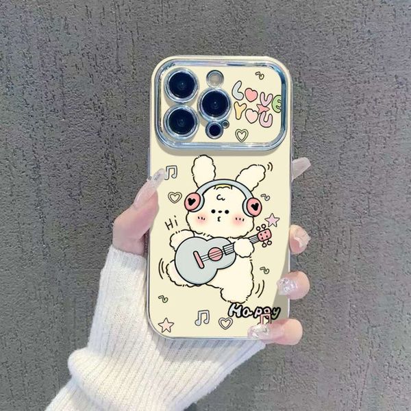 Объективная музыка музыка кролик, подходящий для Apple 15 Promax Phone Case iPhone 14/13/12 Полный пакет Anty Drop
