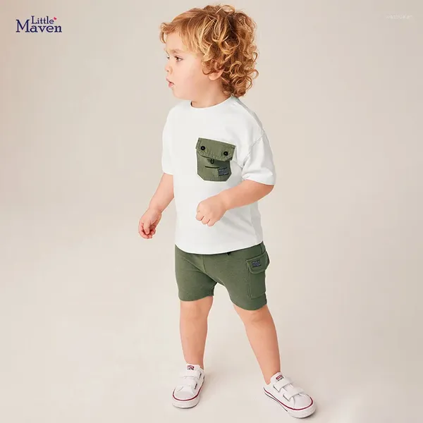 Set di abbigliamento abito corto per bambini Modelli estivi ragazzi cotone in due pezzi di moda