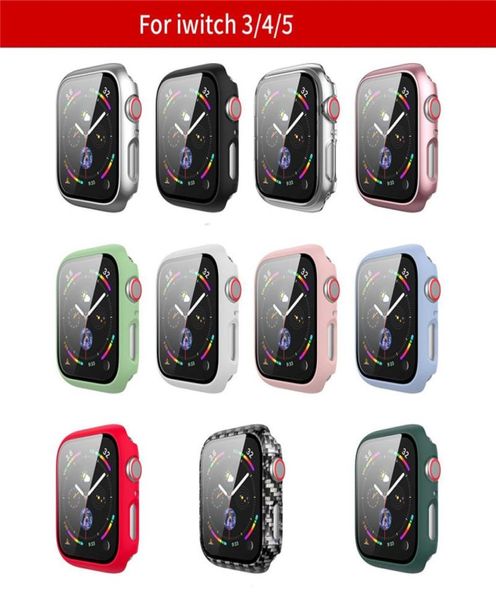 Für Apple Watch 7 pc -Hülle Temperierte Glasschirme Protektor Film iWatch 6 5 4 3 2 1 SE Cover 38 mm 42 mm 44 mm 41 mm 45 mm IWatch71908100