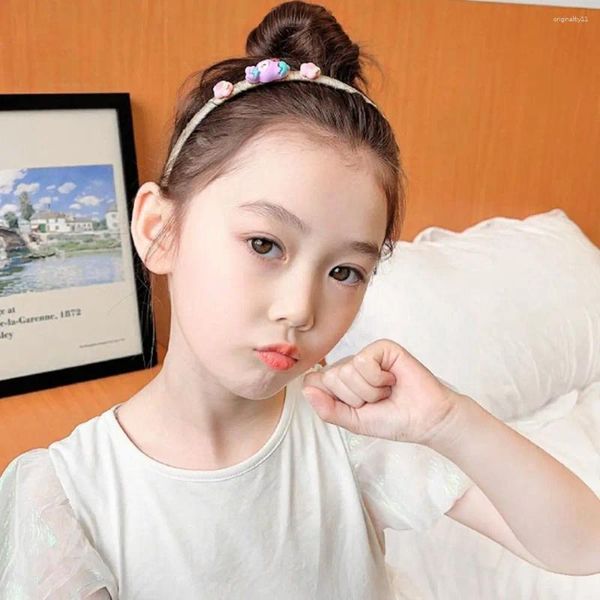 Haarzubehör koreanische Stil Kinder Mädchen Mädchen Cartoon Stirnband niedliche Blumen Pony Styling Artefakt Kinder Accessoire