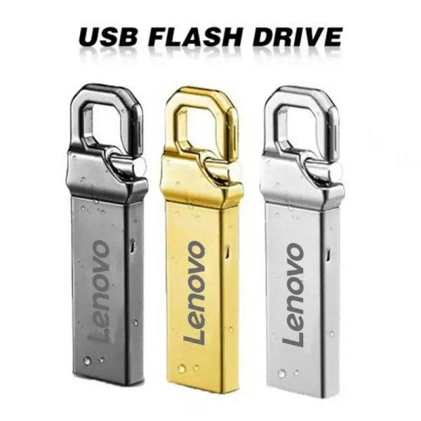 Adattatore Lenovo 2 TB USB 3.0 Flash Drive Metal Pen Drive ad alta capacità 1 TB 512 GB 256 GB 128GB Memory -stick per la memoria mobile impermeabile per PC