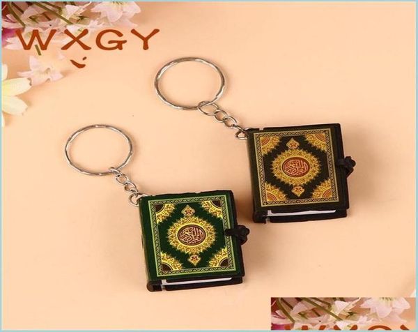 Party bevorzugt Keychain Party Favor Quran Buch Cool niedliches Auto Bag Key Fashionable Erklärungen Ring Mini Fashion Ganzes Islam Geschenk 176483523