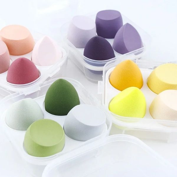 Новая новая 4pcs Makeup Sponge порошковая порошка сухость и мокрый