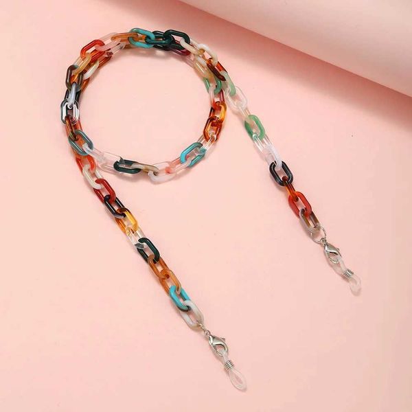 Brillenketten Acrylgläser Kette Nicht rutschfeste Sonnenbrille Haltergurt mit Brille Kettengesichts Maske Lanyard Nackengurt Halskette Schmuck Geschenk